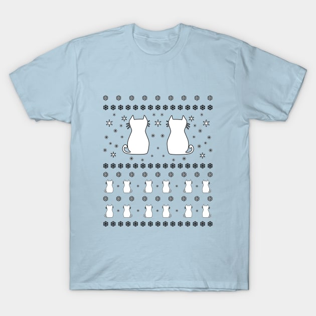 Cat winter T-Shirt by helengarvey